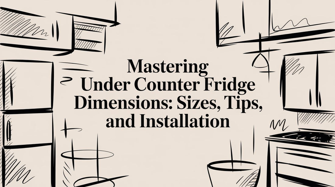 Mastering under counter fridge dimensions: Sizes, tips, and installation