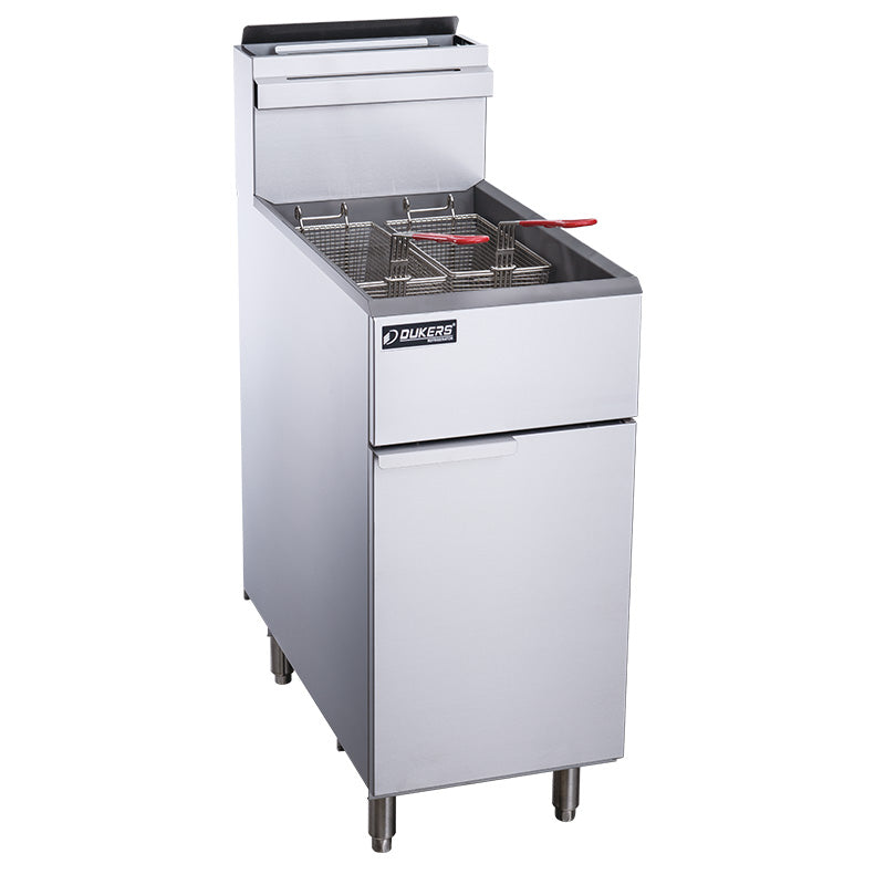 Dukers DCF4-NG 50 lb. Natural Gas Fryer with 4 Tube Burner